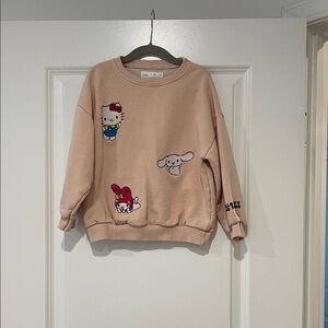 Zara Beige Kids Sweater with Character Patches
